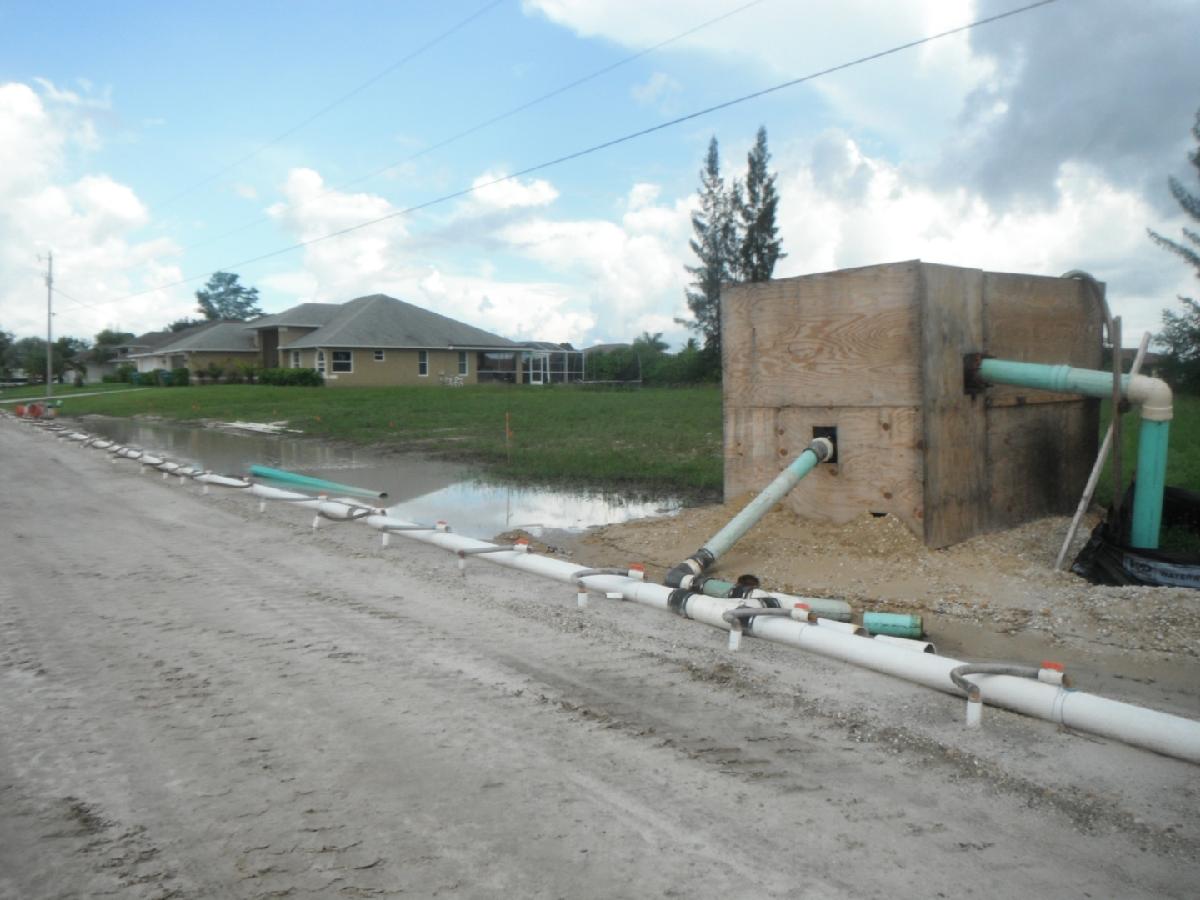 3 - Dewatering System - pipe and pump with sound barrier